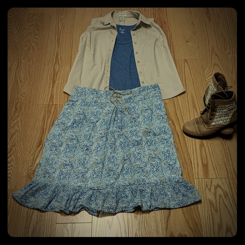 Blue Paisley skirt